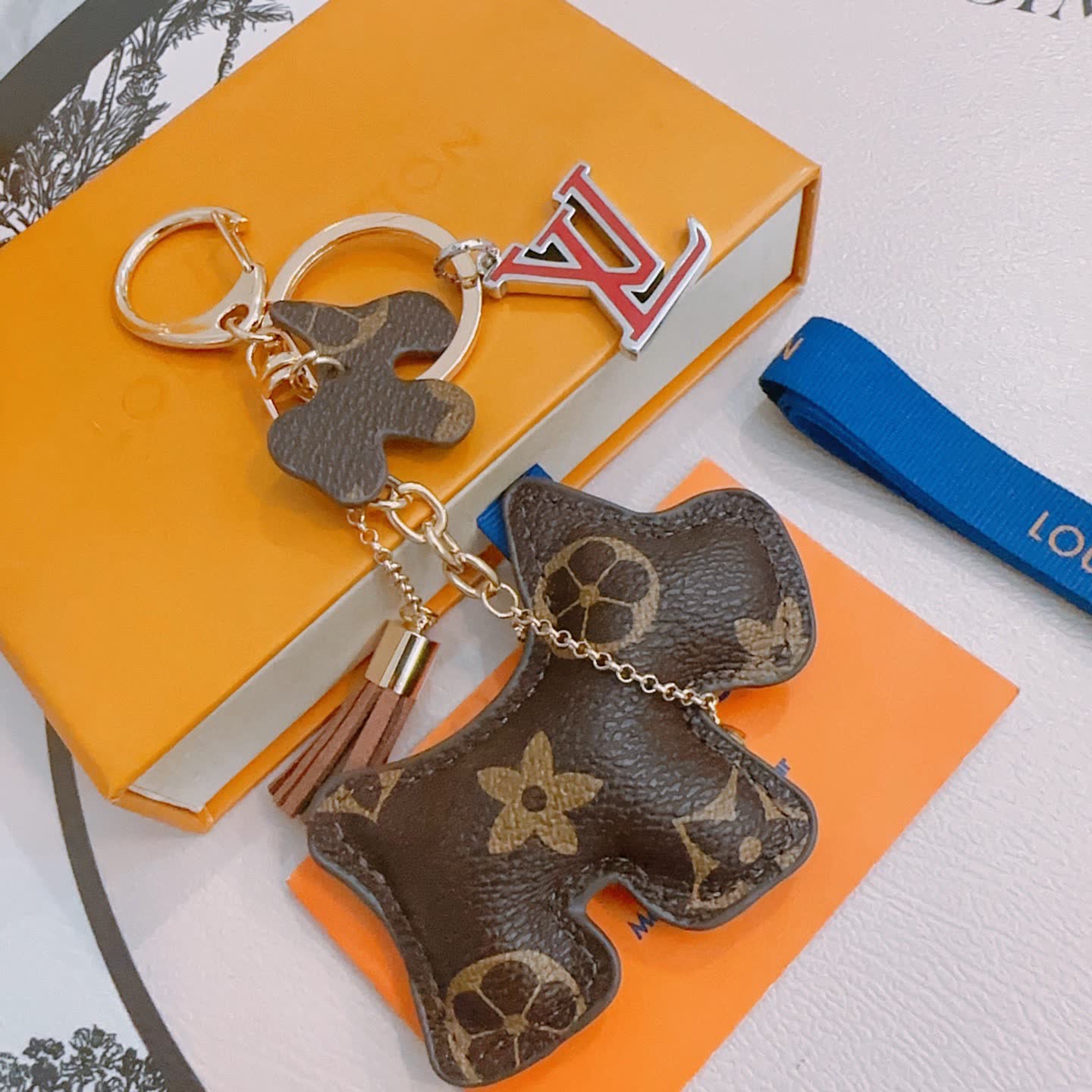 Louis Vuitton Monogram Dog Keychain